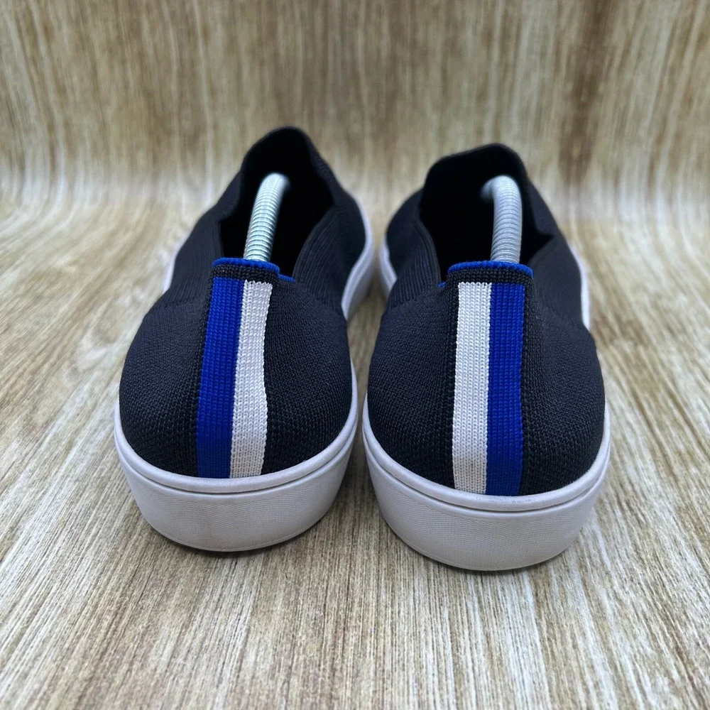 Rothy's The‎ Original Women's Size 9.5 Black Blue Knit Slip On Casual Shoes